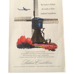Vintage 1947 Lockheed Constellation The Leader Ad Advertisement